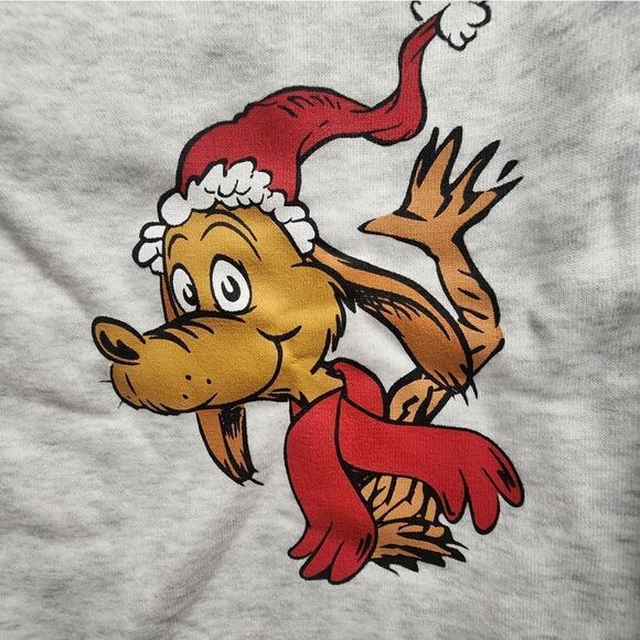 Nwt Grey Dr. Seuss The Grinch Holiday Christmas Kids Sweatshirt from Target - Picture 4 of 8